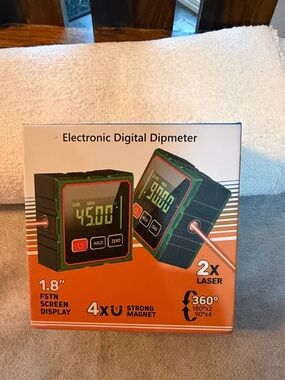 Digital Laser Protractor Box - Blue & Orange